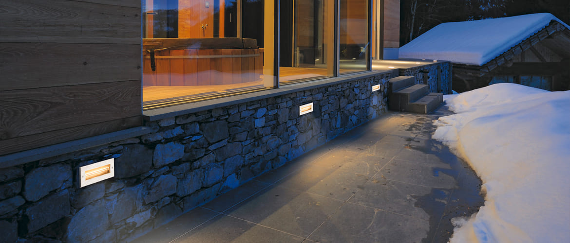 Recessed wall lights