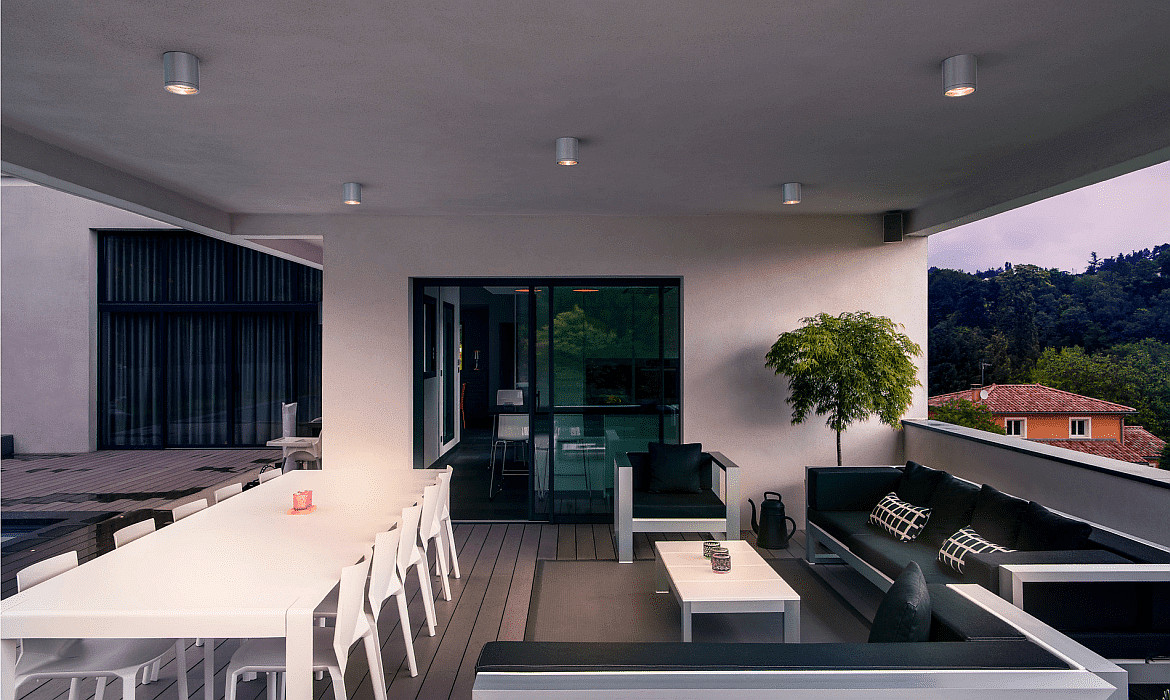 SLV Plafondarmatuur voor buiten ROX CEILING OUT QPAR11 GU10 IP44, aluminium geborsteld dimbaar SLV Plafondarmatuur voor buiten ROX CEILING OUT QPAR11 GU10 IP44, aluminium geborsteld dimbaar