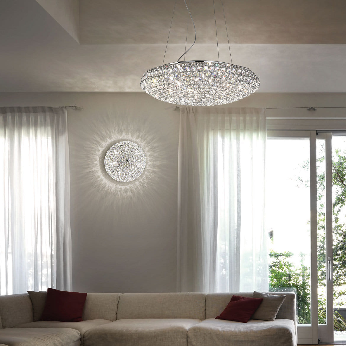 Ideal Lux Plafondarmatuur KING PL3 3-vlams G9 IP20, chroom Ideal Lux Plafondarmatuur KING PL3 3-vlams G9 IP20, chroom