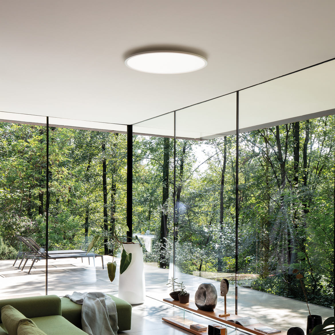 Ideal Lux Plafondarmatuur FLY SLIM PL LED LED IP40, gepoedercoat, wit Ideal Lux Plafondarmatuur FLY SLIM PL LED LED IP40, gepoedercoat, wit