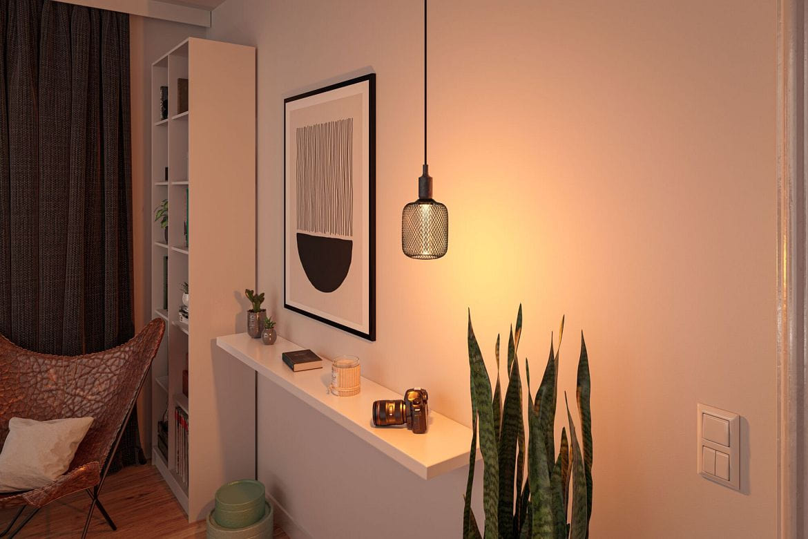 Paulmann LED filament lamp METALLIC GLOW CYLINDER SPIRAL switchable E27 4,2W 200lm 1800K CRI >80 Paulmann LED filament lamp METALLIC GLOW CYLINDER SPIRAL switchable E27 4,2W 200lm 1800K CRI >80