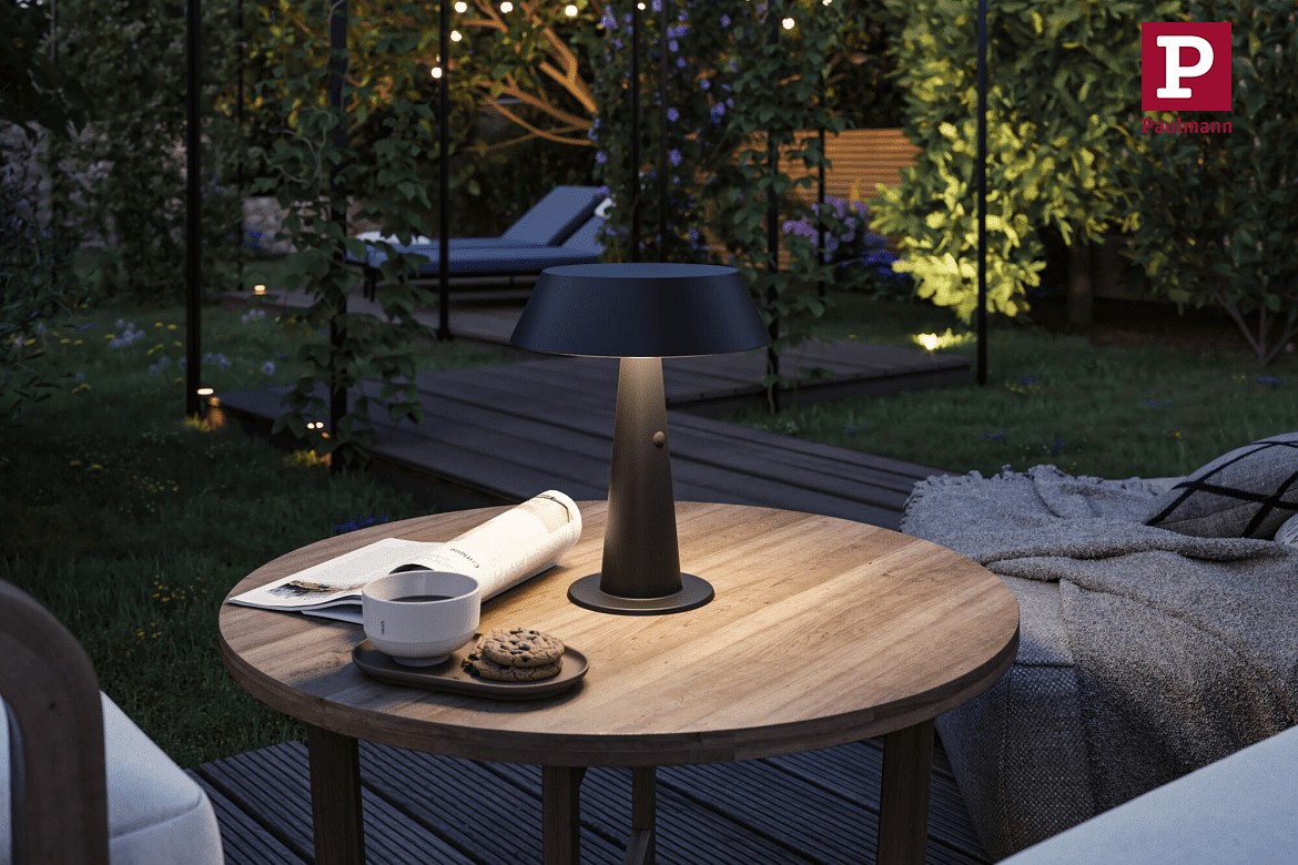 Paulmann Solar lamp SOALA IP44, antraciet dimbaar Paulmann Solar lamp SOALA IP44, antraciet dimbaar
