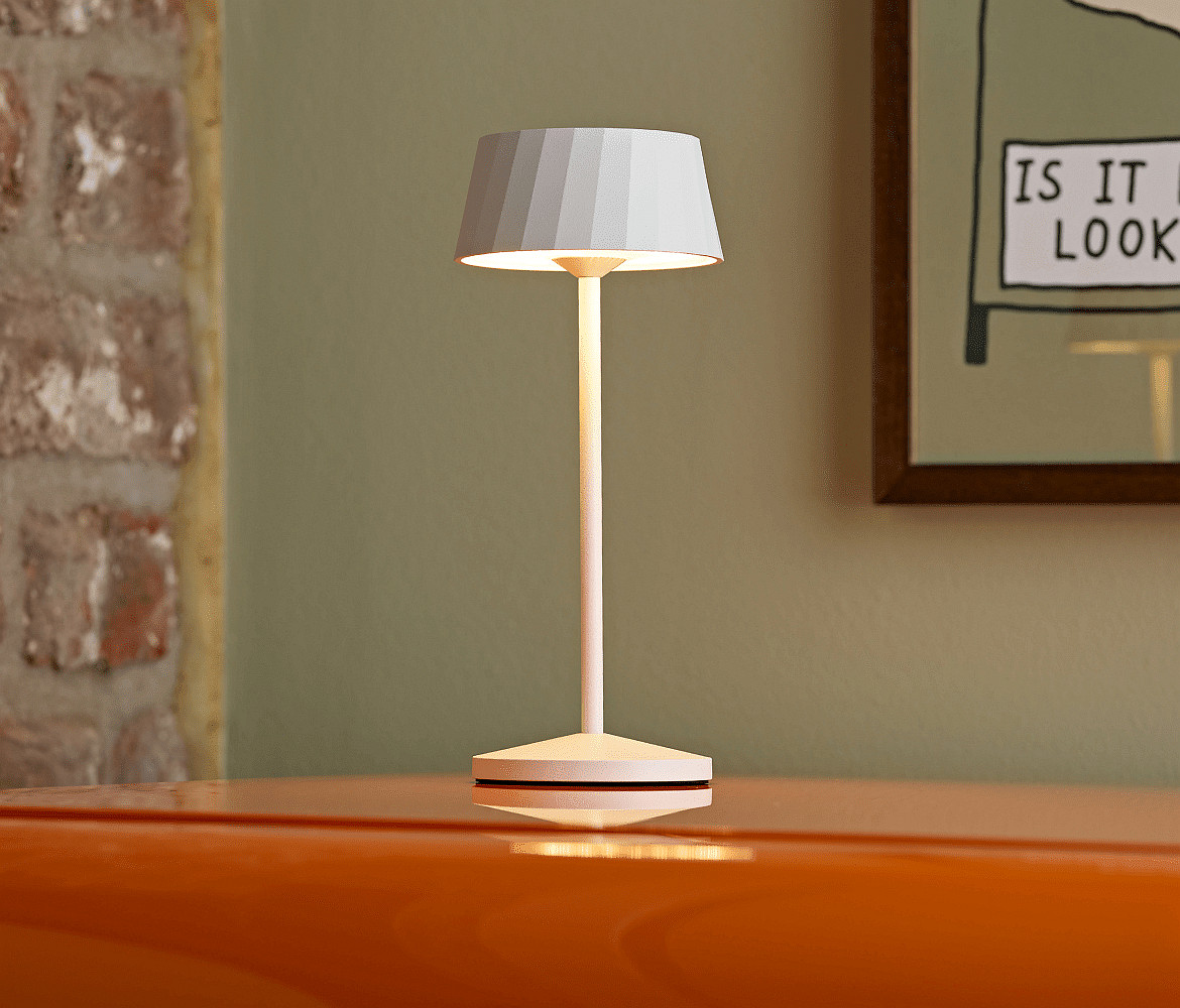 SIGOR battery table lamp FACETTA down, CCT Switch, set of 1, with touch dimmer IP44, snow white dimmable SIGOR battery table lamp FACETTA down, CCT Switch, set of 1, with touch dimmer IP44, snow white dimmable