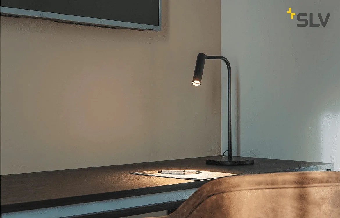SLV Tafelarmatuur KARPO TL instelbaar, met aanraakdimmer IP20, zwart dimbaar SLV Tafelarmatuur KARPO TL instelbaar, met aanraakdimmer IP20, zwart dimbaar