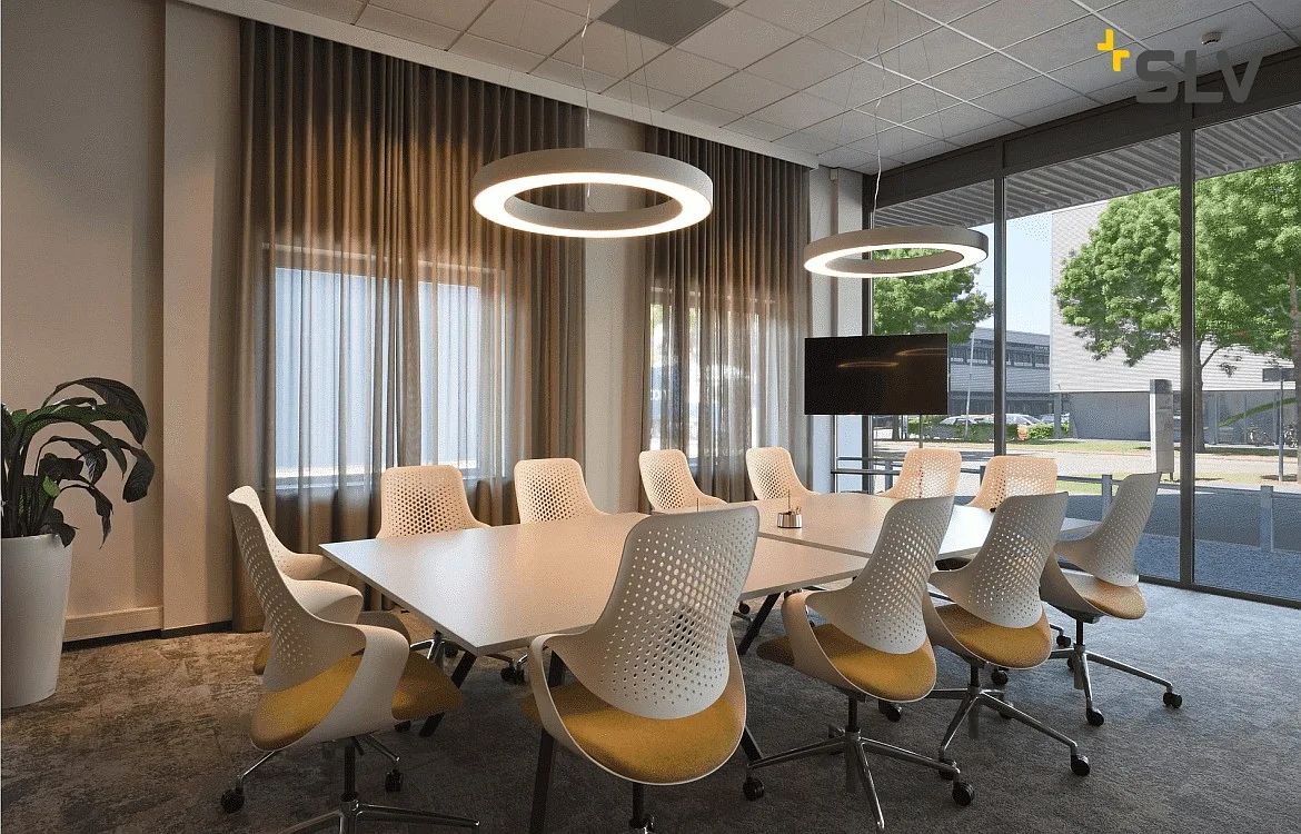 SLV LED Pendant luminaire MEDO RING 90 LED, 58W, 105°, 3000K, white SLV LED Pendant luminaire MEDO RING 90 LED, 58W, 105°, 3000K, white