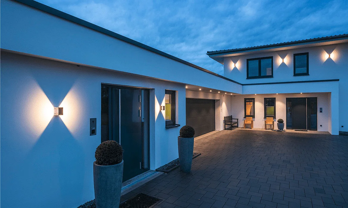 SLV Wandarmatuur voor buitenshuis LOGS WALL up down, hoekig, indirect LED IP65, antraciet SLV Wandarmatuur voor buitenshuis LOGS WALL up down, hoekig, indirect LED IP65, antraciet