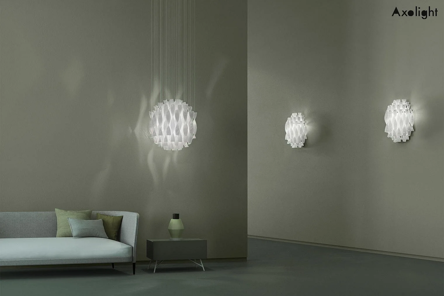 Axolight Wandarmatuur AP AURA E27 IP20, chroom, wit dimbaar Axolight Wandarmatuur AP AURA E27 IP20, chroom, wit dimbaar