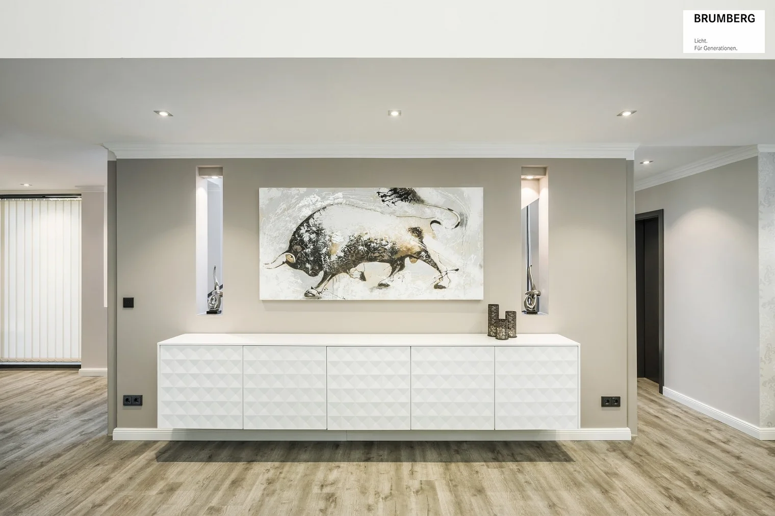 Brumberg Downlight BB05 hoekig, dimbaar IP20, chroom dimbaar Brumberg Downlight BB05 hoekig, dimbaar IP20, chroom dimbaar