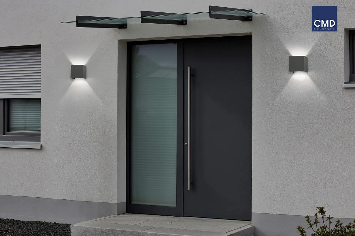 CMD Creative Metalldesign Outdoor LED wall luminaire, 2-side beam, adjustable beam angle, 12W 3000K CMD Creative Metalldesign Outdoor LED wall luminaire, 2-side beam, adjustable beam angle, 12W 3000K