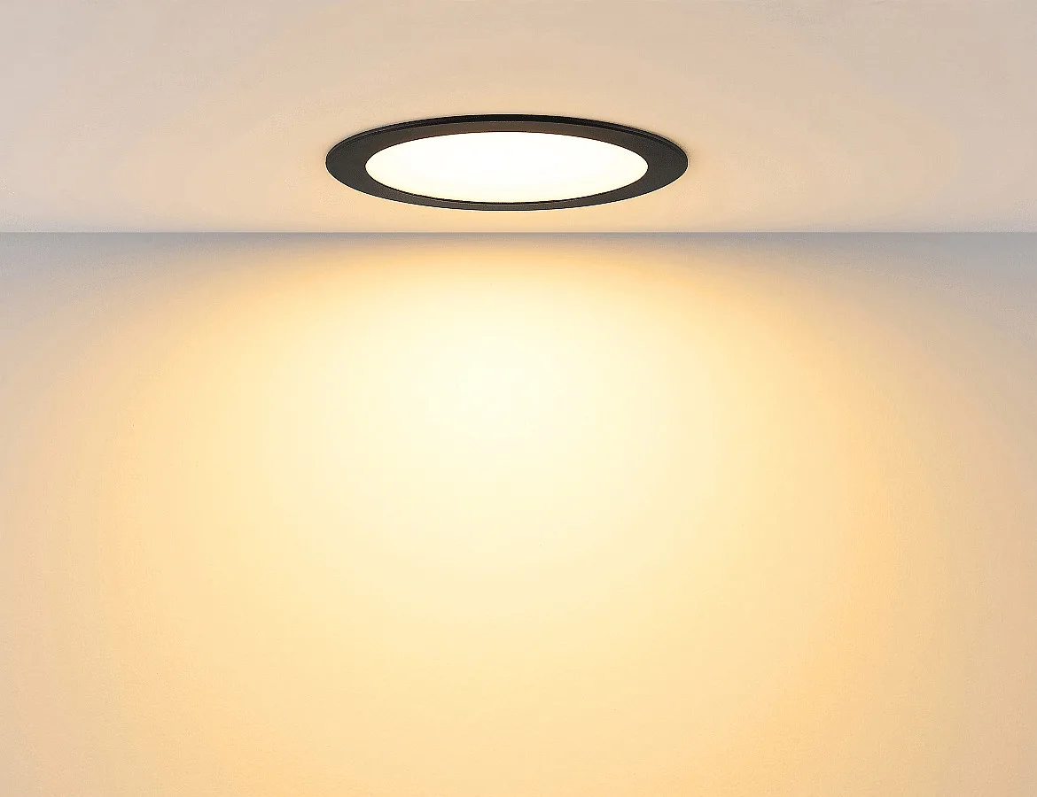 Deko-Light downlight ACRUX PRO 145 rigid, CCT Switch, UGR < 19, multipower IP20/ IP54, glossy, black dimmable Deko-Light downlight ACRUX PRO 145 rigid, CCT Switch, UGR < 19, multipower IP20/ IP54, glossy, black dimmable