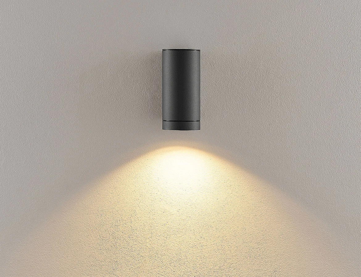 Deko-Light facade spotlight SHORELINE PRO GU10 ROUND 1 flame, cylindrical, with lamp socket GU10 IP65, dark grey Deko-Light facade spotlight SHORELINE PRO GU10 ROUND 1 flame, cylindrical, with lamp socket GU10 IP65, dark grey