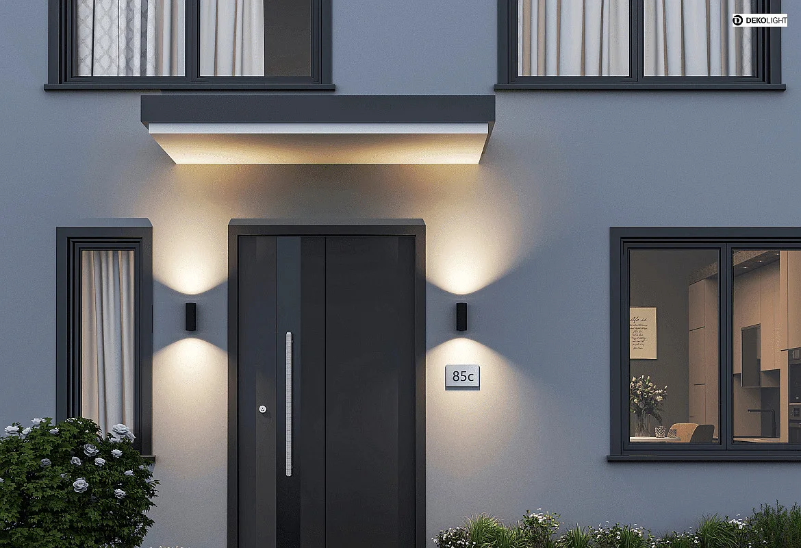Deko-Light Wandarmatuur voor buitenshuis CAN OUTDOOR UP & DOWN up down, 2-vlams, cilindrisch, stijf GU10 IP65, zwart Deko-Light Wandarmatuur voor buitenshuis CAN OUTDOOR UP & DOWN up down, 2-vlams, cilindrisch, stijf GU10 IP65, zwart