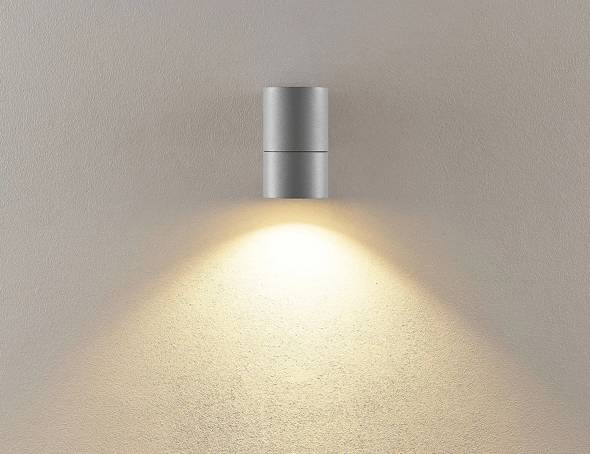 Deko-Light facade spotlight ACHERNAR DOWN 1 flame, cylindrical, with lamp socket GU10 IP65, light grey Deko-Light facade spotlight ACHERNAR DOWN 1 flame, cylindrical, with lamp socket GU10 IP65, light grey
