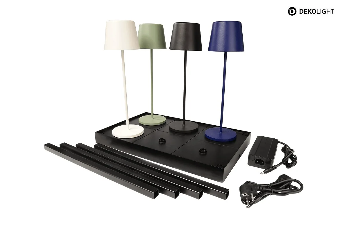Deko-Light Ladestation CANIS x6 6-voudig, zwart Deko-Light Ladestation CANIS x6 6-voudig, zwart