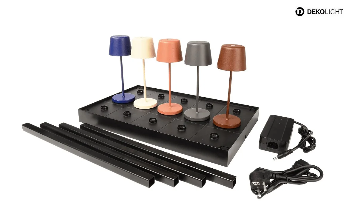 Deko-Light Ladestation CANIS MINI x15 15-voudig, zwart Deko-Light Ladestation CANIS MINI x15 15-voudig, zwart