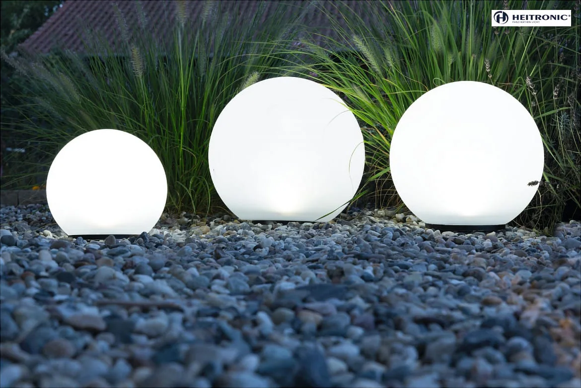 HEITRONIC Heitronic Solar LED Ball BOULE, set of 3 HEITRONIC Heitronic Solar LED Ball BOULE, set of 3