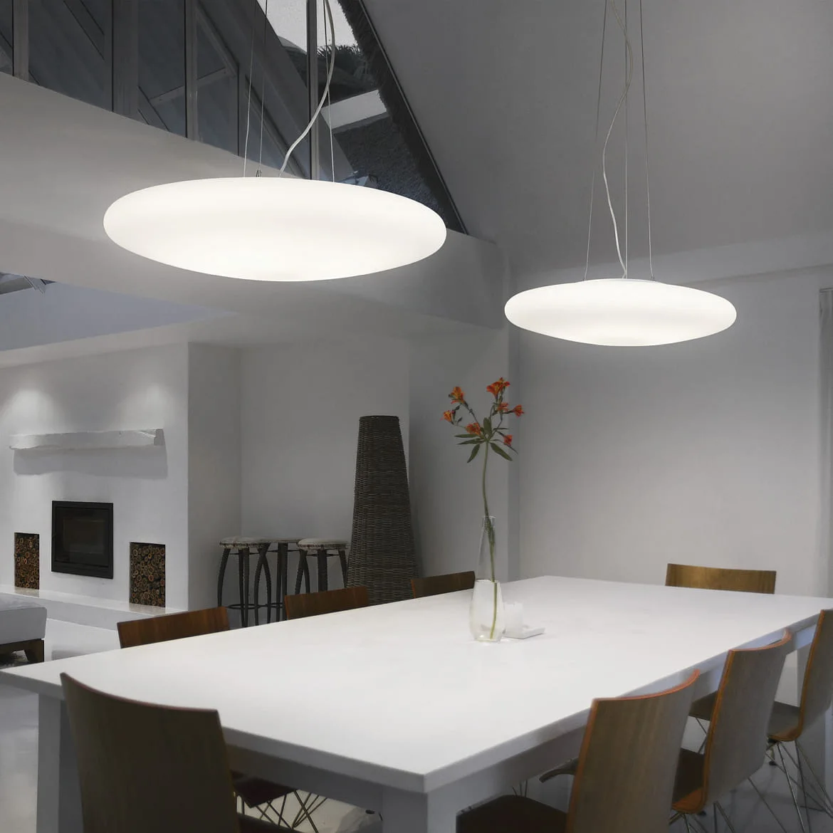 Ideal Lux Pendant luminaire SMARTIES BIANCO SP3 D40, 3 flames, E27, Ø 40cm, white Ideal Lux Pendant luminaire SMARTIES BIANCO SP3 D40, 3 flames, E27, Ø 40cm, white