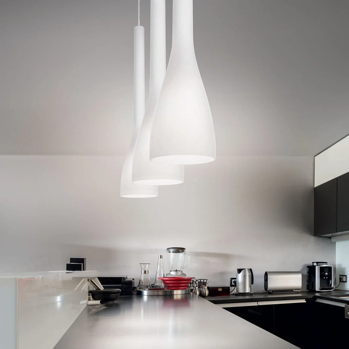 Ideal Lux Pendelarmatuur FLUT SP1 SMALL E14 IP20, wit Ideal Lux Pendelarmatuur FLUT SP1 SMALL E14 IP20, wit