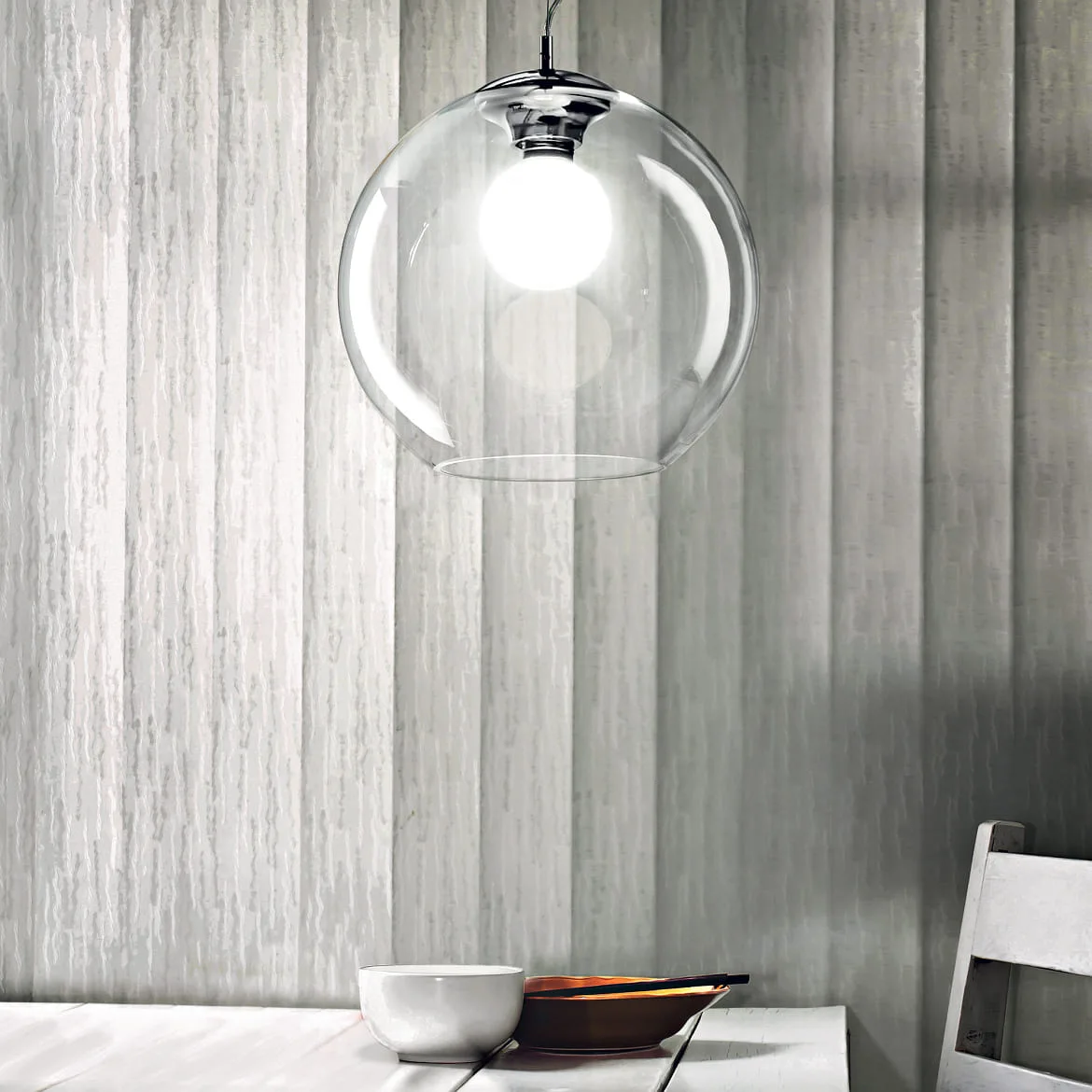 Ideal Lux Pendelarmatuur NEMO CLEAR SP1 D30 E27 IP20, transparant Ideal Lux Pendelarmatuur NEMO CLEAR SP1 D30 E27 IP20, transparant