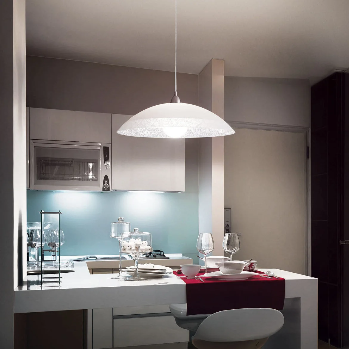 Ideal Lux Pendant luminaire LANA SP1 D50, E27, Ø 50cm, white Ideal Lux Pendant luminaire LANA SP1 D50, E27, Ø 50cm, white
