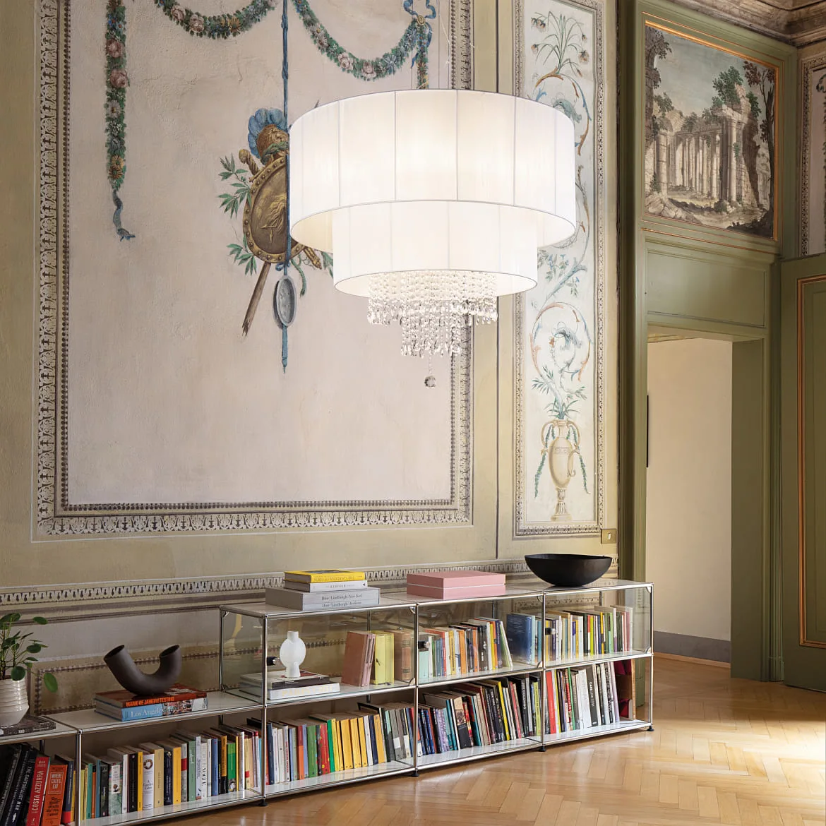 Ideal Lux Pendelarmatuur OPERA 10-vlams, instelbaar E27 IP20, wit Ideal Lux Pendelarmatuur OPERA 10-vlams, instelbaar E27 IP20, wit
