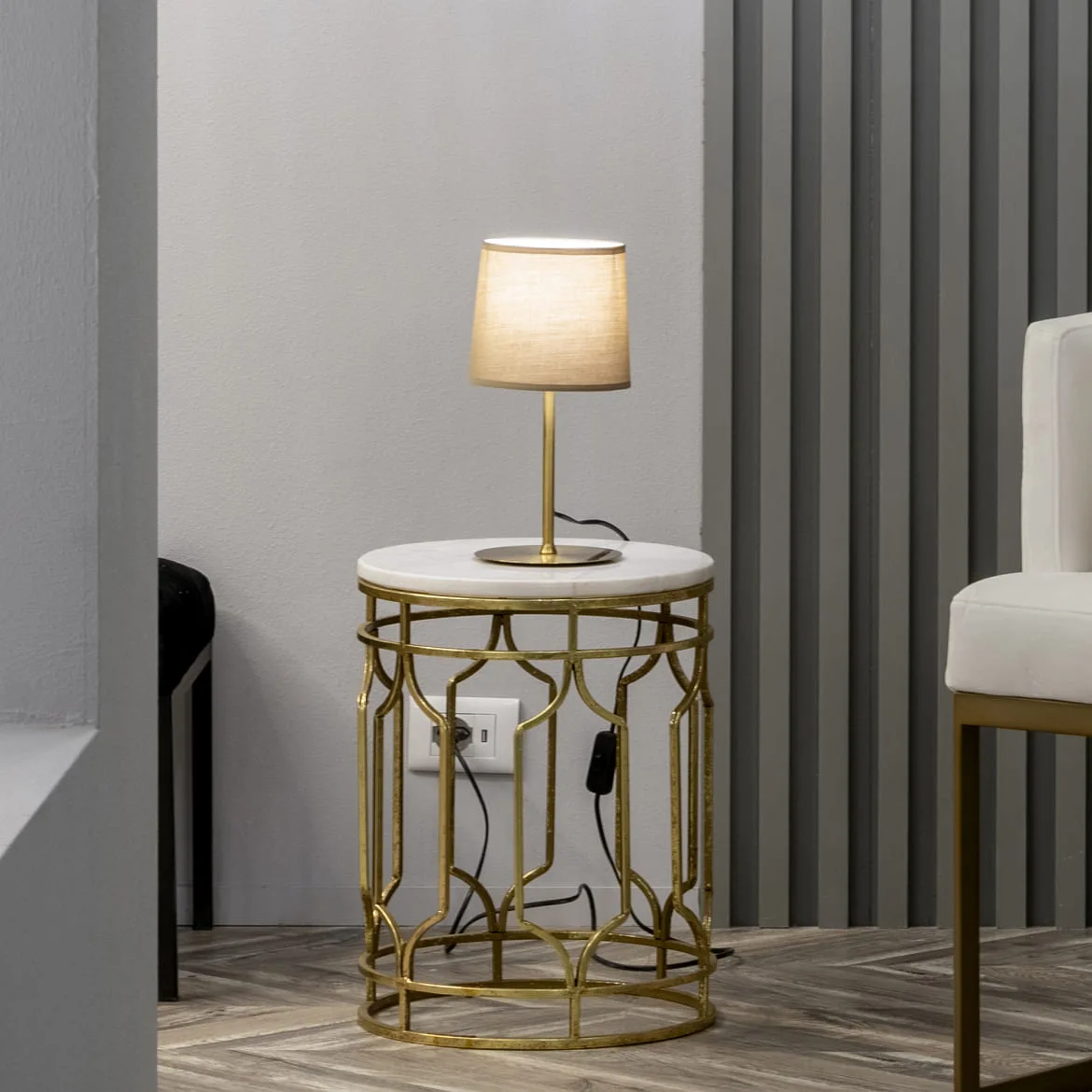 Ideal Lux table lamp SET UP 235 E27 IP20, brass Ideal Lux table lamp SET UP 235 E27 IP20, brass