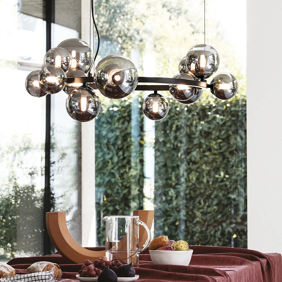 Ideal Lux Pendelarmatuur PERLAGE 14-vlams G9 IP20, zwart Ideal Lux Pendelarmatuur PERLAGE 14-vlams G9 IP20, zwart