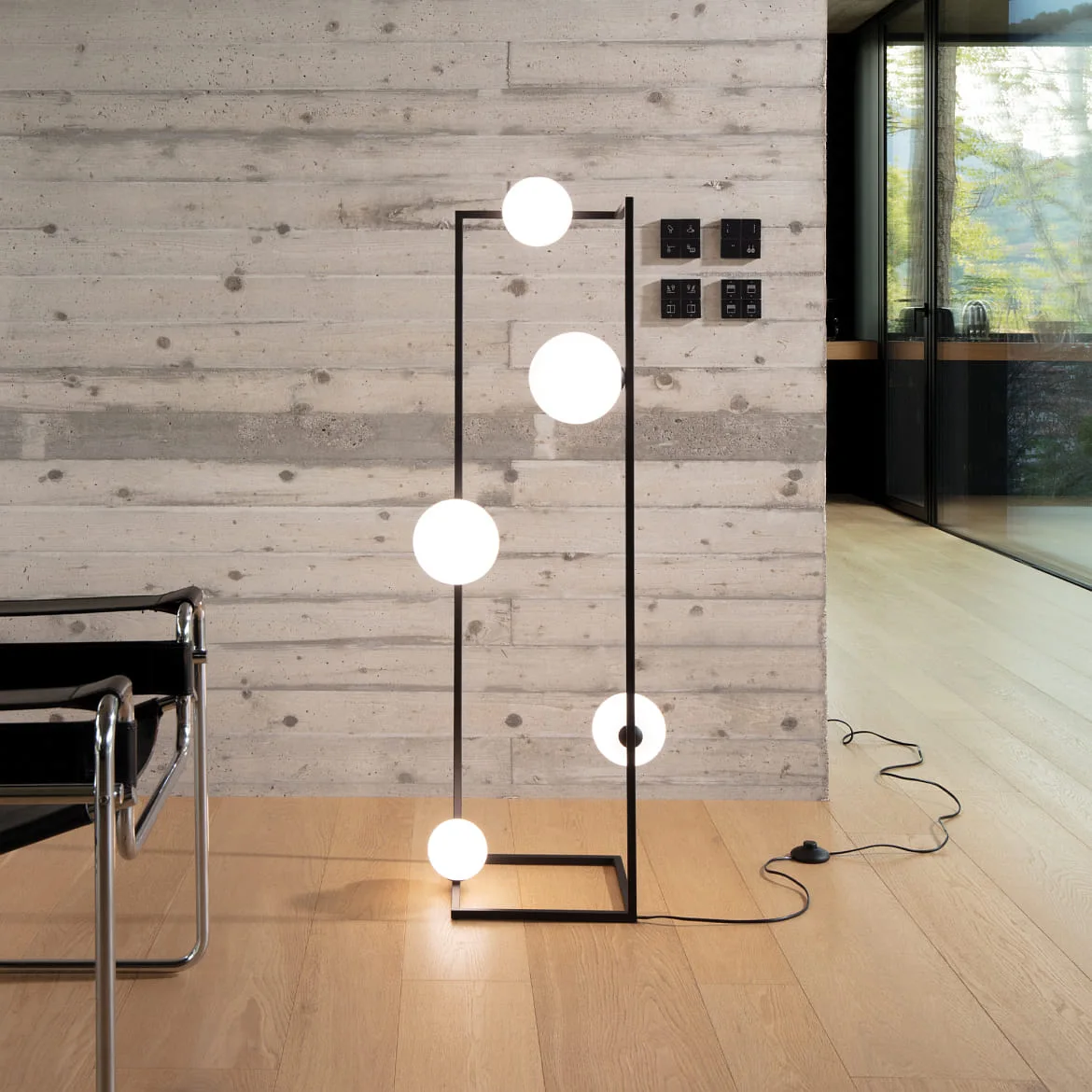 Ideal Lux Staande lamp ANGOLO PL3 5-vlams G9 IP20, zwart Ideal Lux Staande lamp ANGOLO PL3 5-vlams G9 IP20, zwart