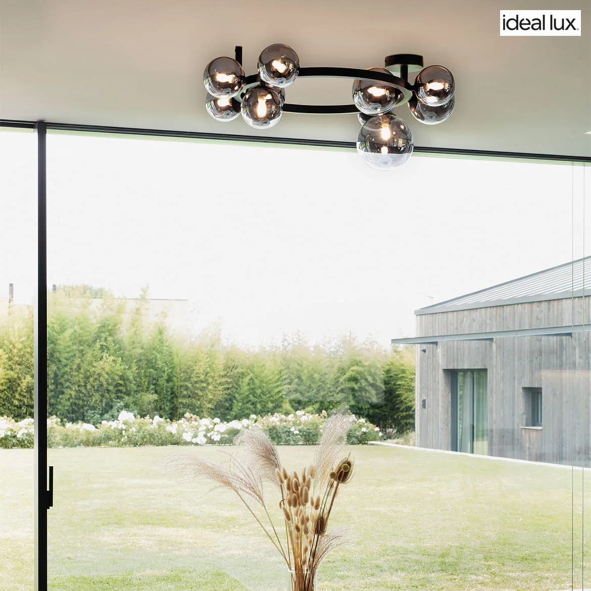 Ideal Lux Plafondarmatuur PERLAGE 10-vlams G9 IP20, zwart Ideal Lux Plafondarmatuur PERLAGE 10-vlams G9 IP20, zwart