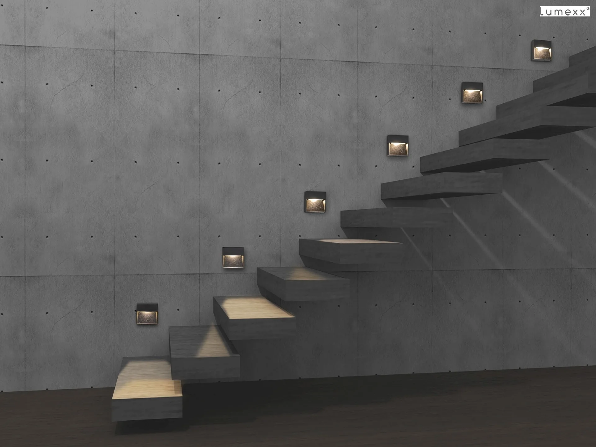 Lumexx Wandarmatuur voor buitenshuis ARCA STEP, zwart Lumexx Wandarmatuur voor buitenshuis ARCA STEP, zwart