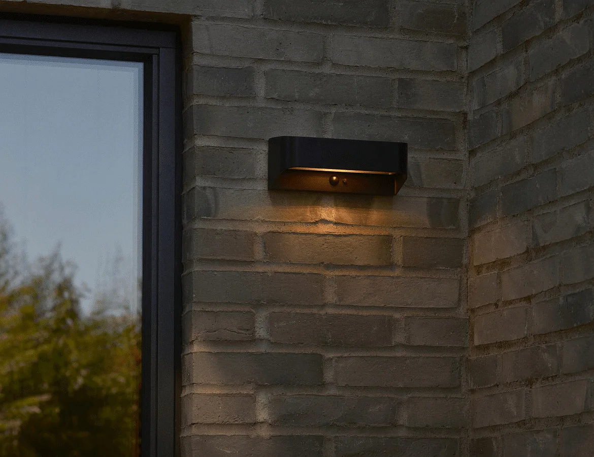 Nordlux Wandlamp op zonne-energie MARCELLIO met sensor IP54, zwart Nordlux Wandlamp op zonne-energie MARCELLIO met sensor IP54, zwart