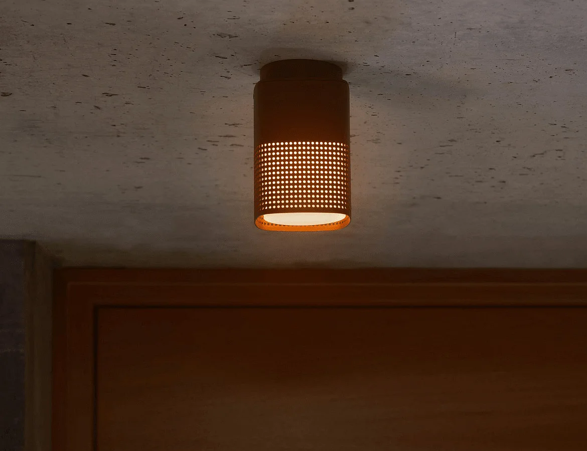 outdoor ceiling luminaire SIDARA CL square, perforated, sea-air resistant, with lamp socket E27 IP54, seaside metallic brown outdoor ceiling luminaire SIDARA CL square, perforated, sea-air resistant, with lamp socket E27 IP54, seaside metallic brown