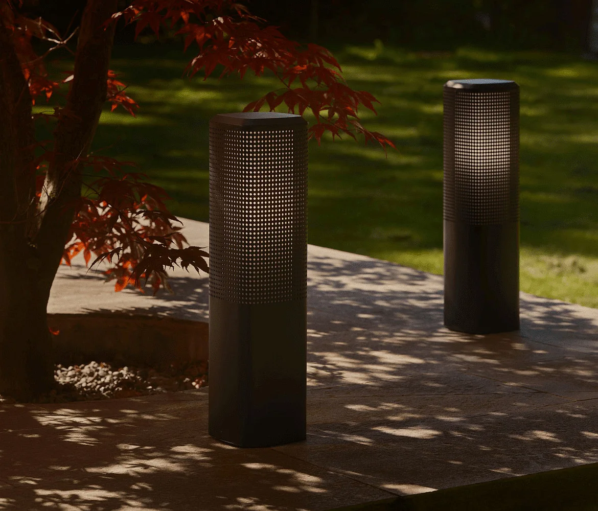 Nordlux bollard light SIDARA 45 square, perforated, sea-air resistant, with lamp socket E27 IP44, seaside black Nordlux bollard light SIDARA 45 square, perforated, sea-air resistant, with lamp socket E27 IP44, seaside black