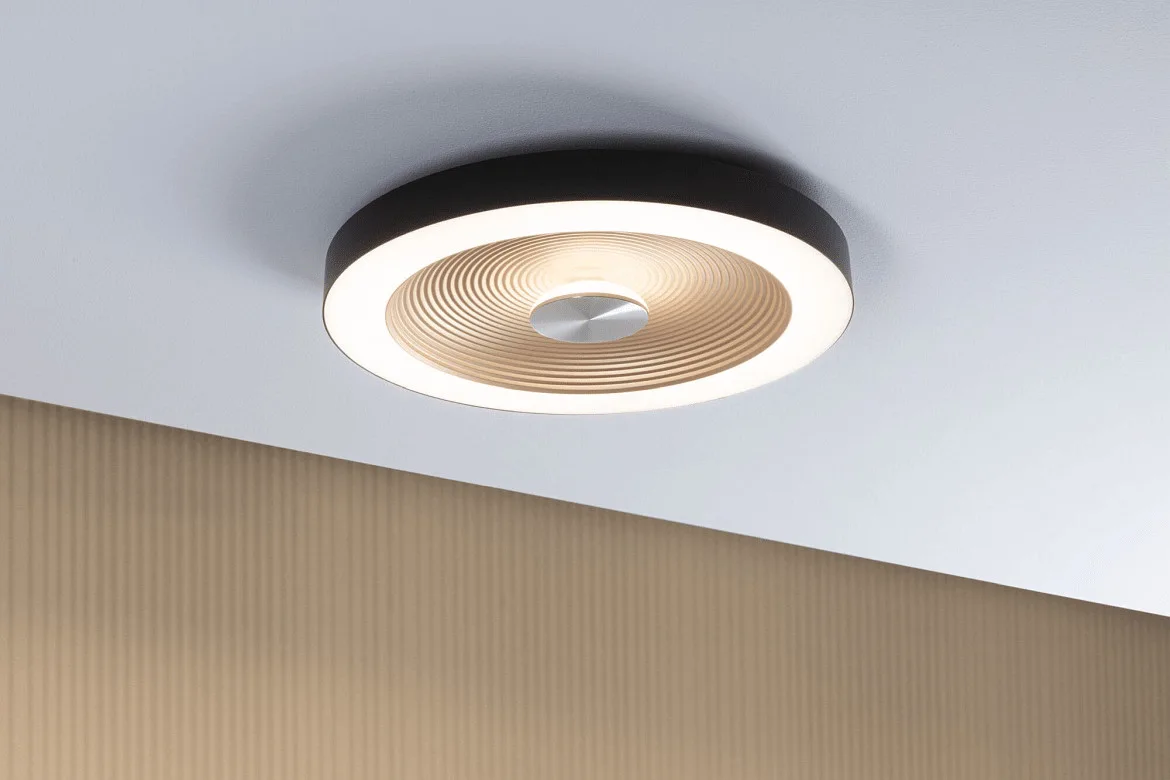 Paulmann Wand- en plafondarmatuur VOLEA Ø 40CM direct / indirect IP44, goud, zwart, zilver dimbaar Paulmann Wand- en plafondarmatuur VOLEA Ø 40CM direct / indirect IP44, goud, zwart, zilver dimbaar