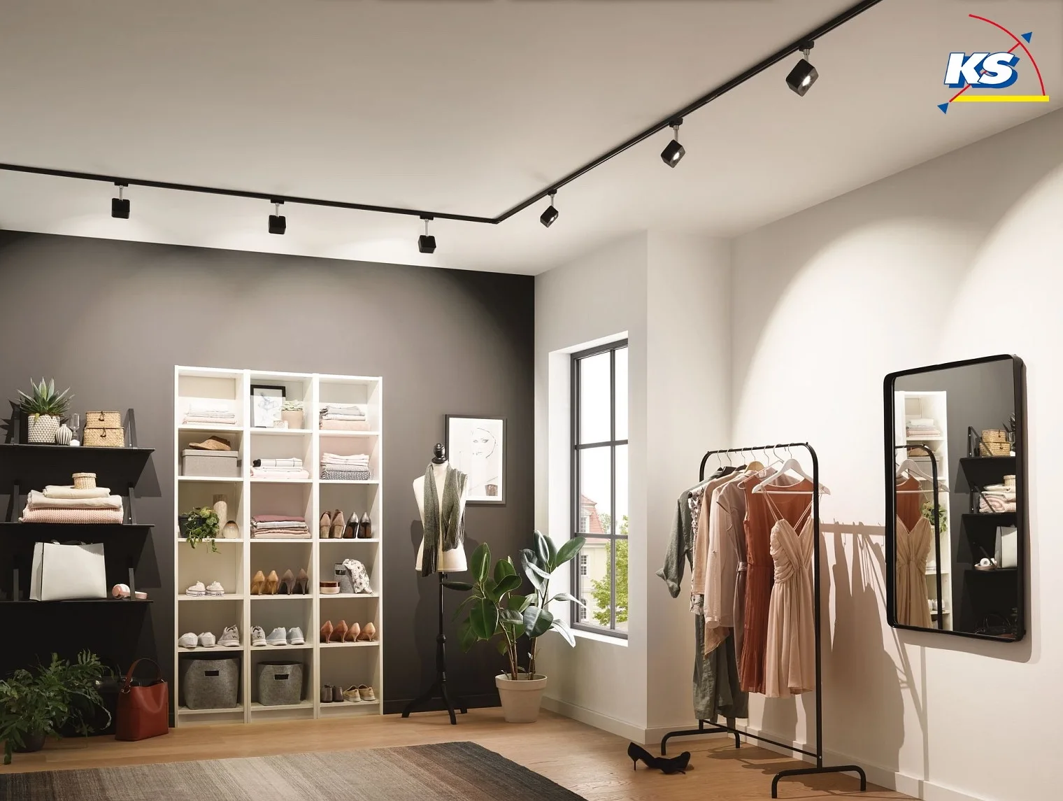 Paulmann Spot URAIL CUBE LED, chroom, zwart mat Paulmann Spot URAIL CUBE LED, chroom, zwart mat