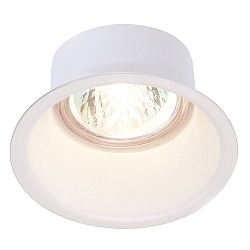 Downlight DORENDO GU10 QPAR51 rond, ingebouwde versie, set terug GU5,3 IP20, wit mat dimbaar