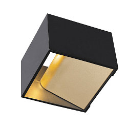 LOGS IN LED Wall luminaire, black/brass