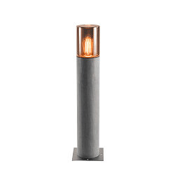 Sokkelarmatuur LISENNE POLE E27 IP54, grijs, rookkleuren 
