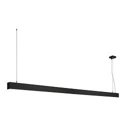 LED Pendant luminaire GLENOS, 200cm, UGR, 103W 4000K, black matt