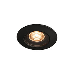 Downlight VARU QPAR51 DL rond, stijf GU10 IP65, zwart dimbaar
