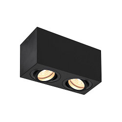 Plafondarmatuur TRILEDO dubbel GU10, zwart dimbaar