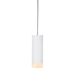 Pendelarmatuur ASTINA down, cilindrisch, met diffuser GU10 IP20, wit dimbaar