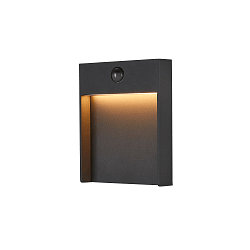 LED Outdoor wall luminaire FLATT SENSOR LED, 16W, 3000/4000K, 600lm, IP54, anthracite