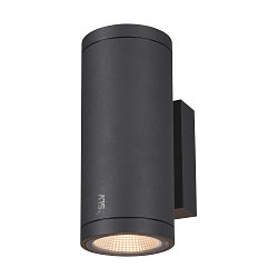 LED Outdoor Wall luminaire ENOLA ROUND UP/DOWN CCT, IP65 IK06, M-size, 19W 3000/4000K 740/840lm 38�, CRi>90, anthracite