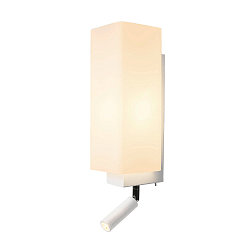 Wandarmatuur QUADRASS SPOT met LED-spot E27, melkachtig, wit