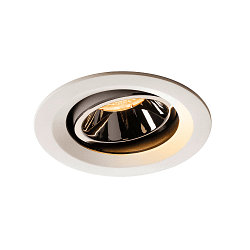 Plafondinbouwarmatuur NUMINOS DL M draaibaar, roteerbaar IP20, chroom, wit