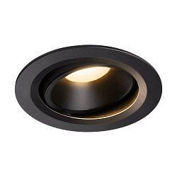 Plafondinbouwarmatuur NUMINOS DL L draaibaar, roteerbaar IP20, zwart