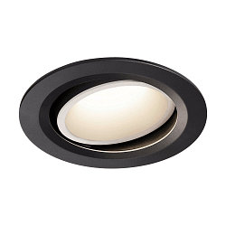 Plafondinbouwarmatuur NUMINOS DL L draaibaar, roteerbaar IP20, zwart, wit
