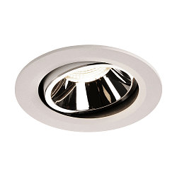 Plafondinbouwarmatuur NUMINOS DL L draaibaar, roteerbaar IP20, chroom, wit