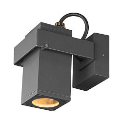 Wandarmatuur voor buitenshuis THE BRACKET CW hoekig, instelbaar GU10 IP65, antraciet, transparant dimbaar